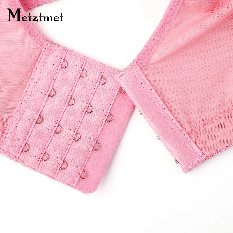 Meizimei full cup minimizer bra plus size cotton bra crop top women underwear floral lace brassiere femme sexy lingerie X8839 Meizimei full cup minimizer bra plus size cotton bra crop top women underwear floral lace brassiere femme sexy lingerie X8839