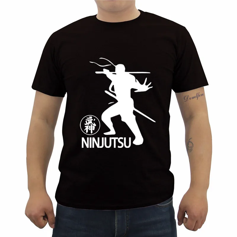 Новая летняя повседневная мужская футболка Martials Arts для самообороны Ninjutsu с