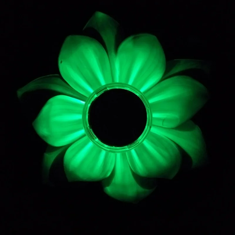 

Solar Powered Multi-colored LED Lotus Flower Lamp RGB Water Resistant Outdoor Floating Pond Night Light for Garden Pool New
