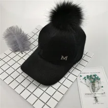 Новинка, толстая женская шапка, конский хвост, шапка для бега, шапка из меха лисы, помпон, зимняя женская шапка, шапка для девочки, вязаная шапка, бренд