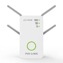 PIXLINK 1200 Мбит/с 2,4 ГГц 5 ГГц двухдиапазонный AP беспроводной Wi-Fi ретранслятор диапазон AC расширитель ретранслятор маршрутизатор WPS с 4 внешними антеннами