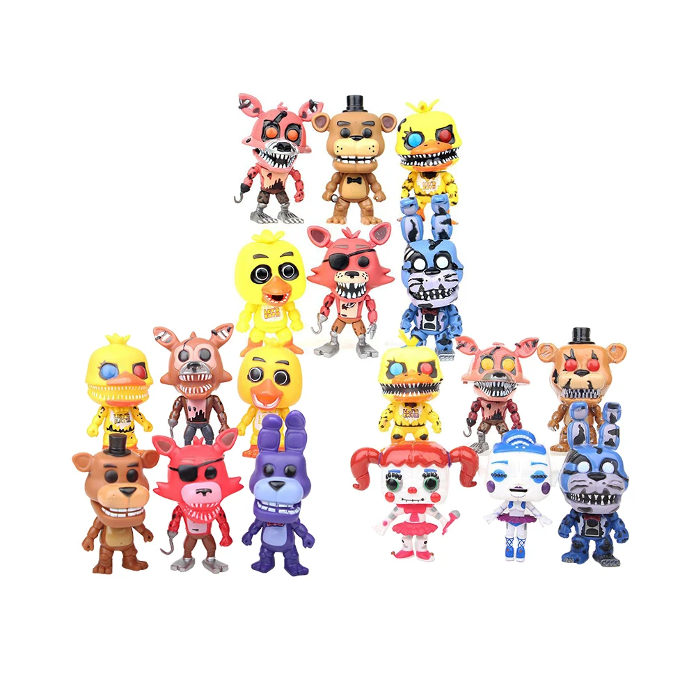 Five Nights At Freddy's 4 FNAF figure Foxy Gold Freddy Chica Sister Location Fazbear Bonnie ПВХ Figure|pvc action figure|kids toysfigure |
