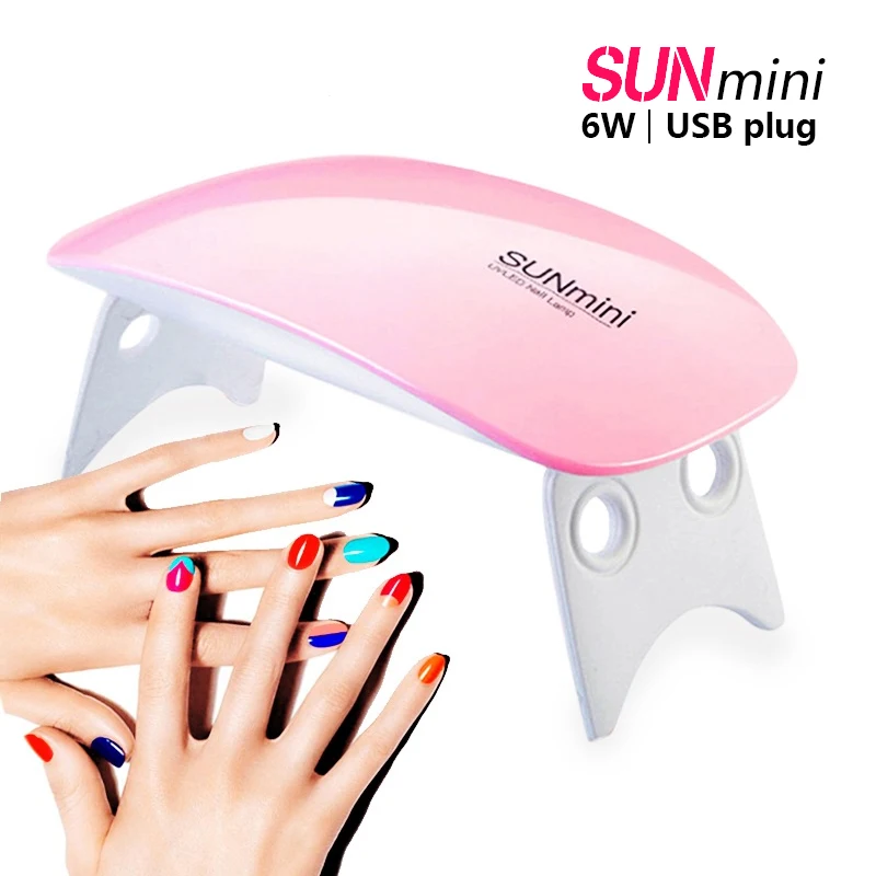6W SUNmini USB Lamp UV LED Lamp Nail Dryer Nail Polish Portable USB