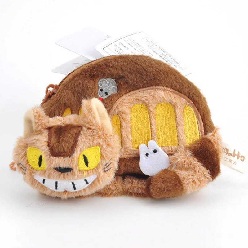 

1pc Cartoon Hayao Miyazaki Anime My Neighbor Totoro Bus Plush Stuffed Classic Coin Purse Card Bus Card Bag plush Purse toy gift