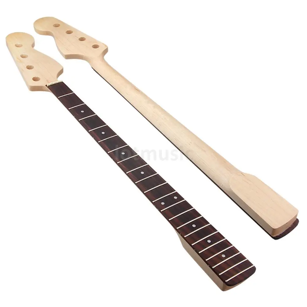 Kmise Bone Nut Electric Bass Neck For Precision Bass Replacement Canada Maple 21 Fret Rosewood Fingerboard