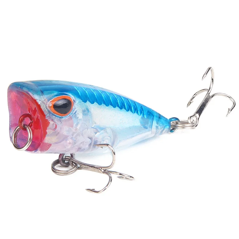

4cm 3.3g Artificial Luminous Minnow Sea Fishing Wobblers Popper Lure Hard Baits With 2 Hook Fishing Bait Lures Pesca Jig