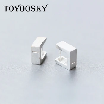 

Fashion s925 silver clip on earrings Geometry Square earrings ear clip for women