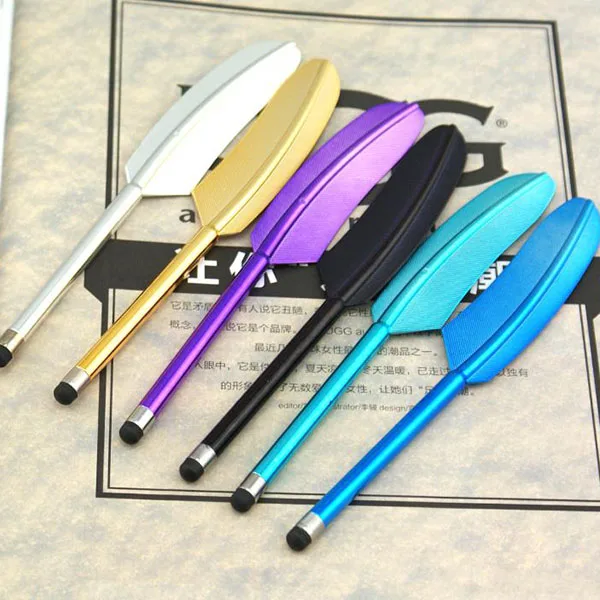 

Feather Capacitive Stylus Touch Screen Pen for All Series iPhone for Samsung Tablet PC Novelty Item 300pcs