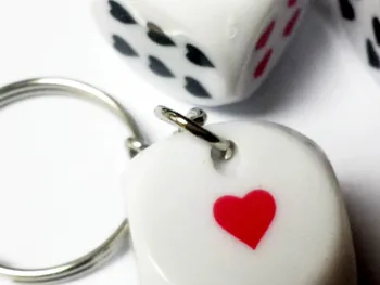 

12Pc Plastic Dice Pendant With Key Chain E108 Girls Boys Kids carnival Birthday Party Favors Game Gift Novelty Pinata Bag Filler