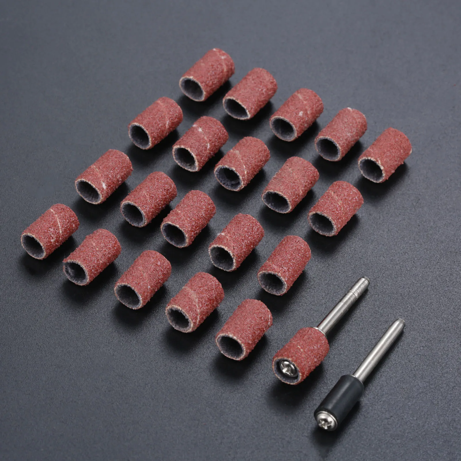 100Pcs Sanding Bands Drum Grit Sandpaper For Sand Shape Groove Woods Fiberglass Dremel Rotary Tool 2Pcs 3mm Sanding Drum