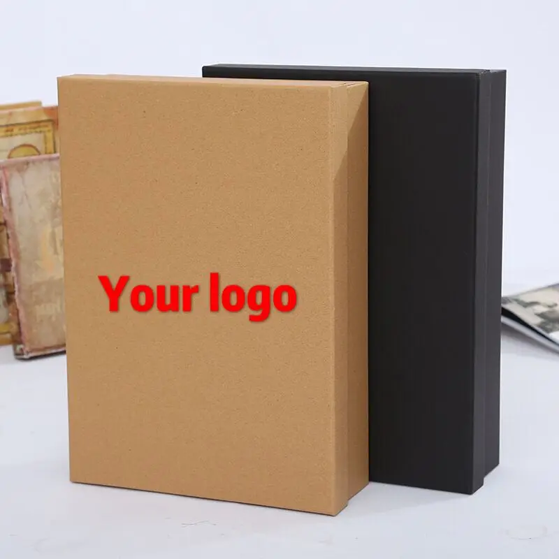 

500PCS/lot Customized Recycled Matte Black Corrugated Cardboard Carton shipping mailer box hot stamping logo Printed