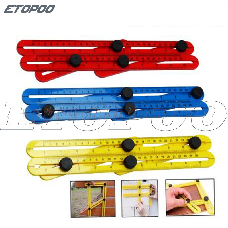 

Multi Angle Measuring Rulers Four Folding Ruler Angle Measurement Template General 4 side Ruler