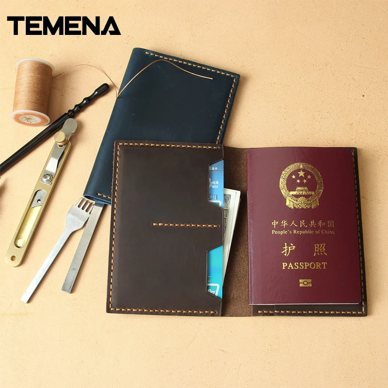 Buy Temena Genuine Leather Mens Passport Holder