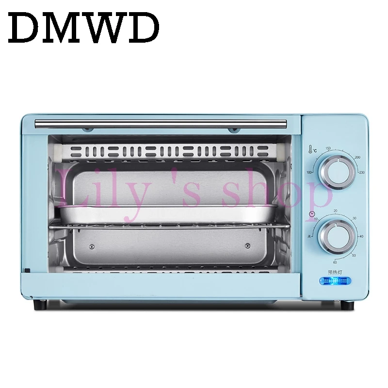 

DMWD Mini household Oven Multifunctional Pizza cake Baking Oven with 60 Minutes Timer Stainless Steel Toaster 2 layers 11L 220V