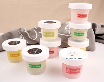 

100ml Frosted Plastic Ice Cream Box, pudding Cheese Ice Cream Fruit Mousse Packaging Box 100pcs/lot