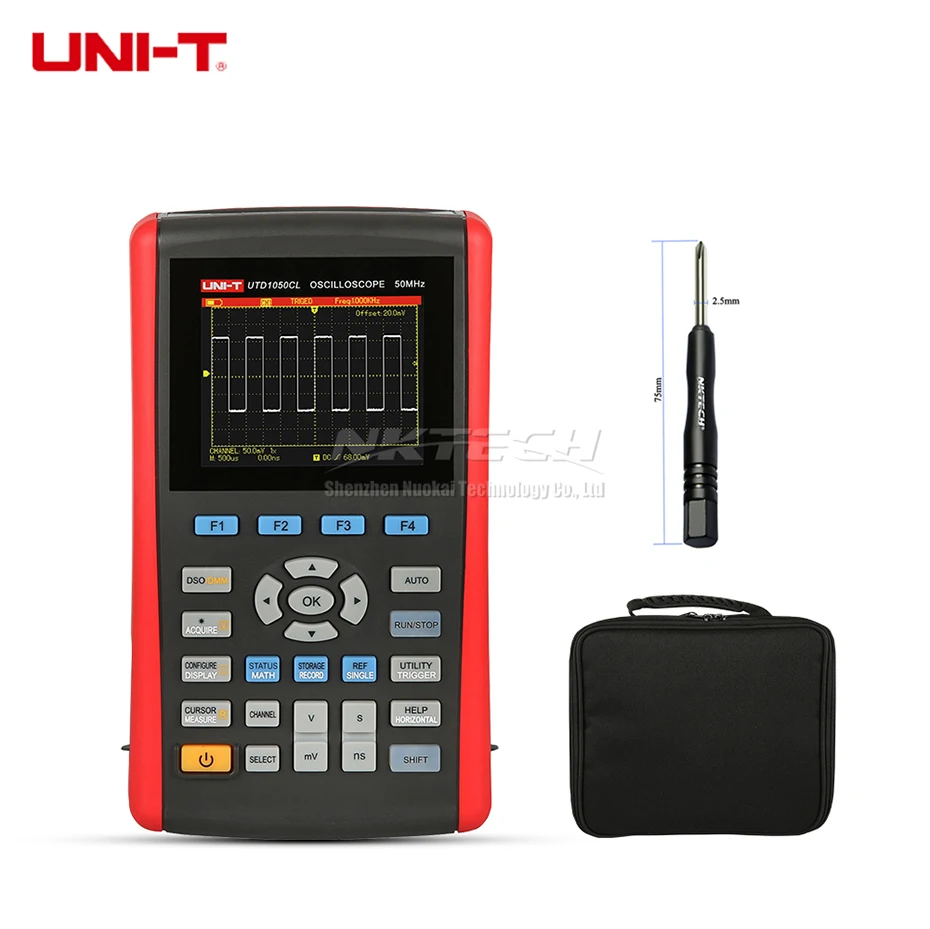 UNI-T UTD1050CL UTD1025CL портативный цифровой осциллограф Scopemeter мультиметр Сфера метр TFT полностью автоматическая шкала 50 МГц AC DC Ом F