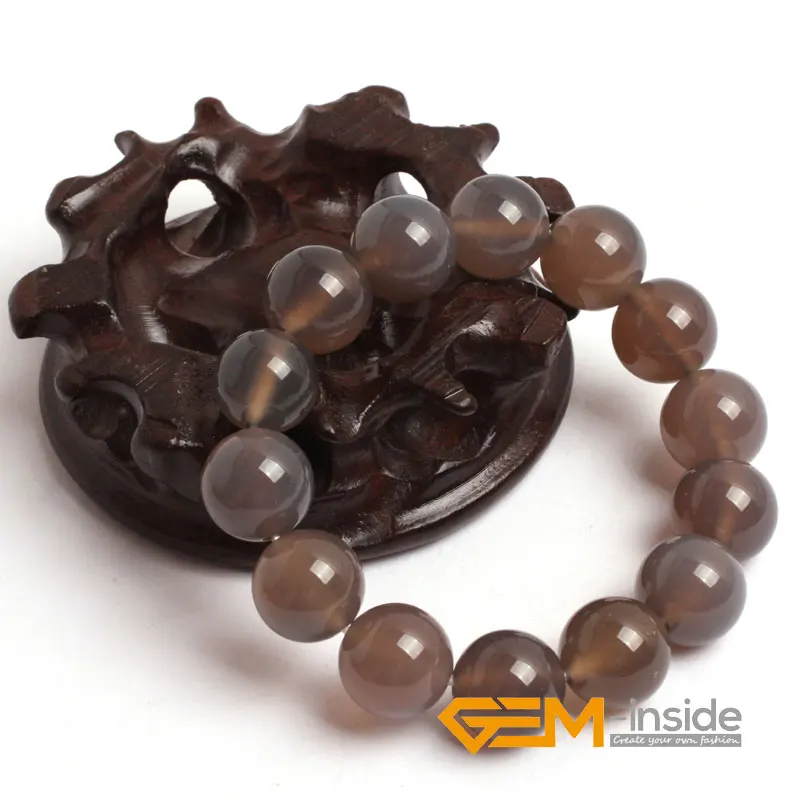 

Natural Grey Carnelian Bracelet: 6mm To 20mm Natural Stone Bracelet Energy DIY Jewelry Bracelets For Women For Gift