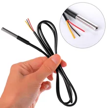 1PCS DS18B20 Stainless steel package Waterproof DS18b20 temperature probe temperature sensor 18B20 For Arduino(100CM)