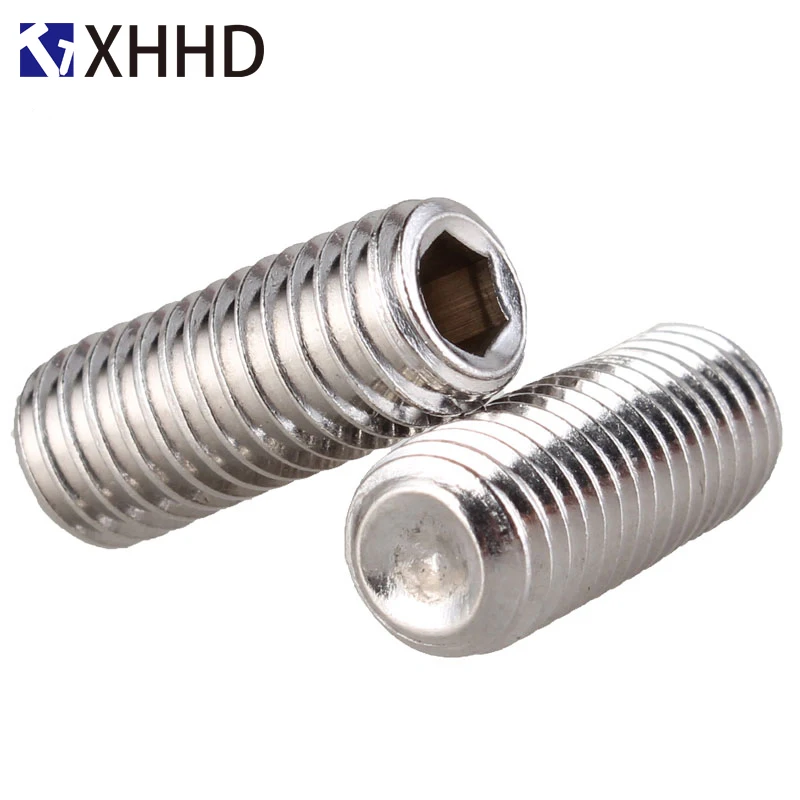 

304 Stainless Steel Hex Socket Head Cap Set Grub Cup Point Screw Metric Thread Hexagon Headless Machine Bolt M4 M5 M6 M8 M10