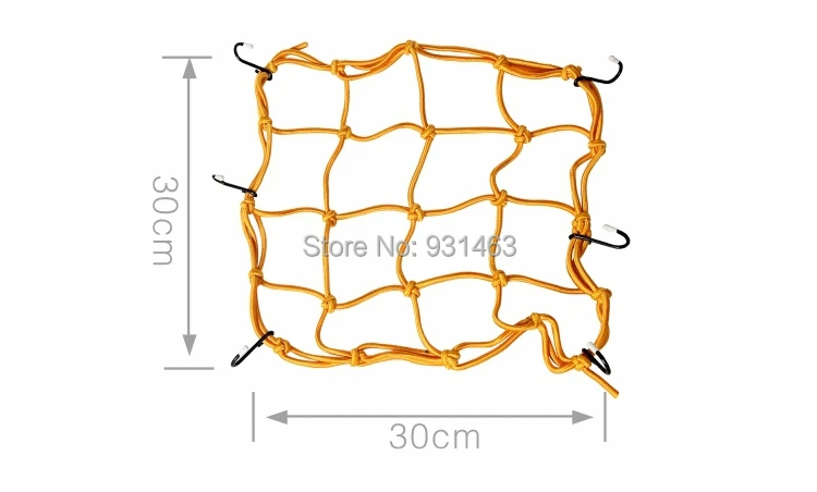 30*30 см мотоцикл багажнике ящик сумка 6 Крючки удерживайте топливный бак Чемодан сетка банджи