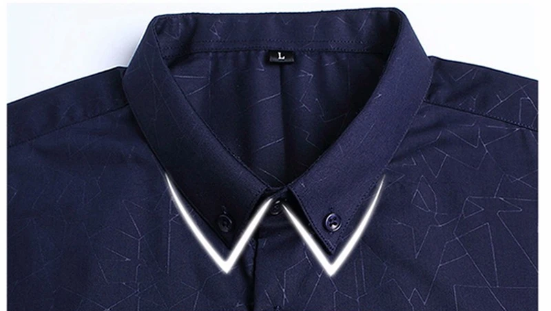 New Arrival Men Shirt Long Sleeve Button Down Printed Dress Shirts Cotton Casual Slim Fit Male Social Shirt Chemise Homme (13)