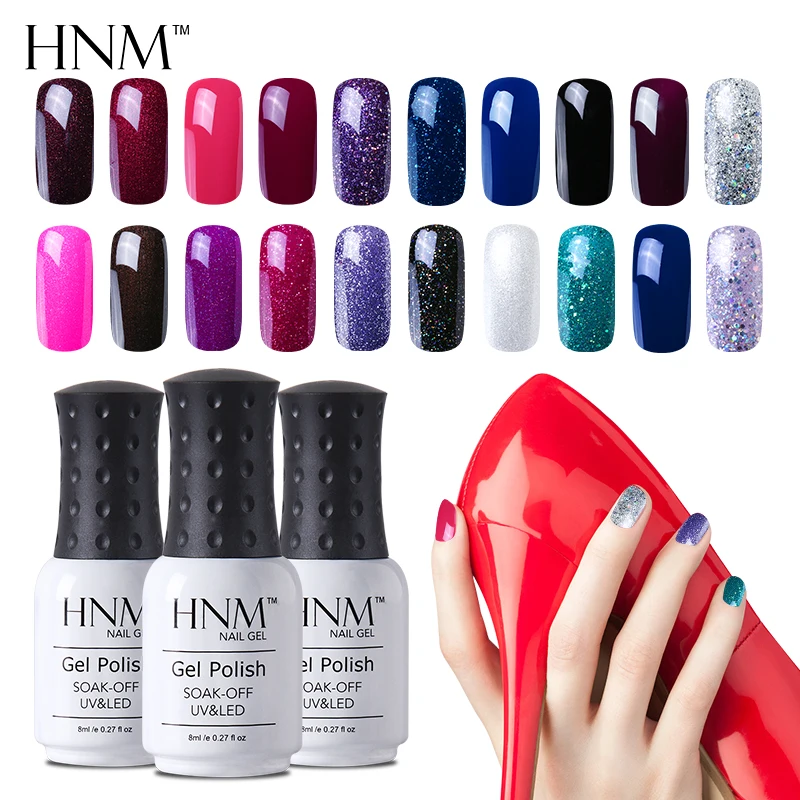 Buy HNM 8ML UV Nail Gel Soak Off Semi Permanent LED