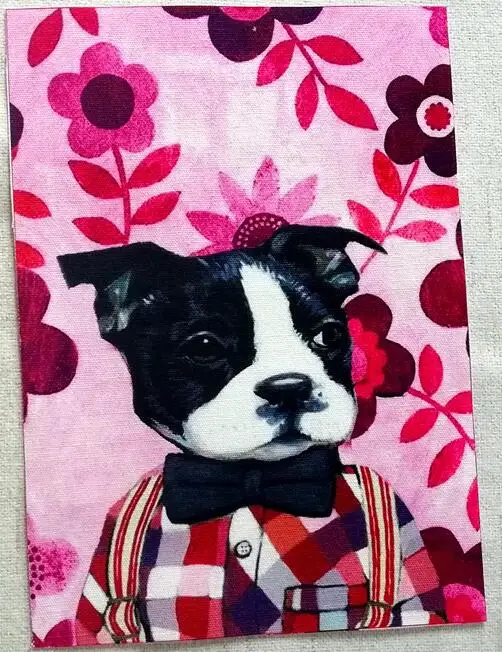 Красивая собачья дизайнерская набивная тканевая ручная сумка diy тканевая домашняя декоративная ручная швейная позиционная ткань - Цвет: 2