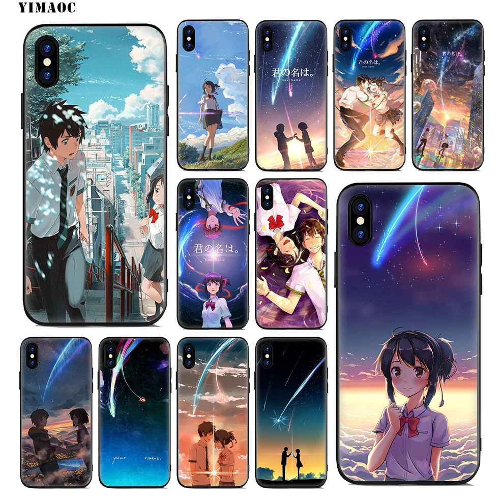 

YIMAOC Your Name Movie Soft Silicone Case for iPhone Xr Xs Max X or 10 8 7 6 6S Plus 5 5S SE