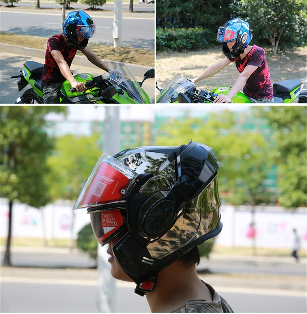 LS2 Valiant шлем 180 откидывающаяся система модульный мотоциклетный шлем анфас Твин щит шлем мото КАСКО городские шлемы