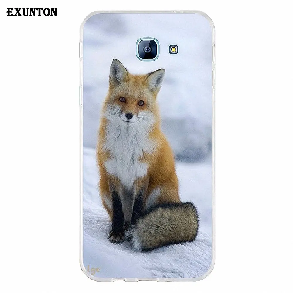 Мягкий чехол для Galaxy Alpha Core Prime Note 2 3 4 5 S3 S4 S5 S6 S7 S8 mini edge Plus Like Cute Animals Foxes Red