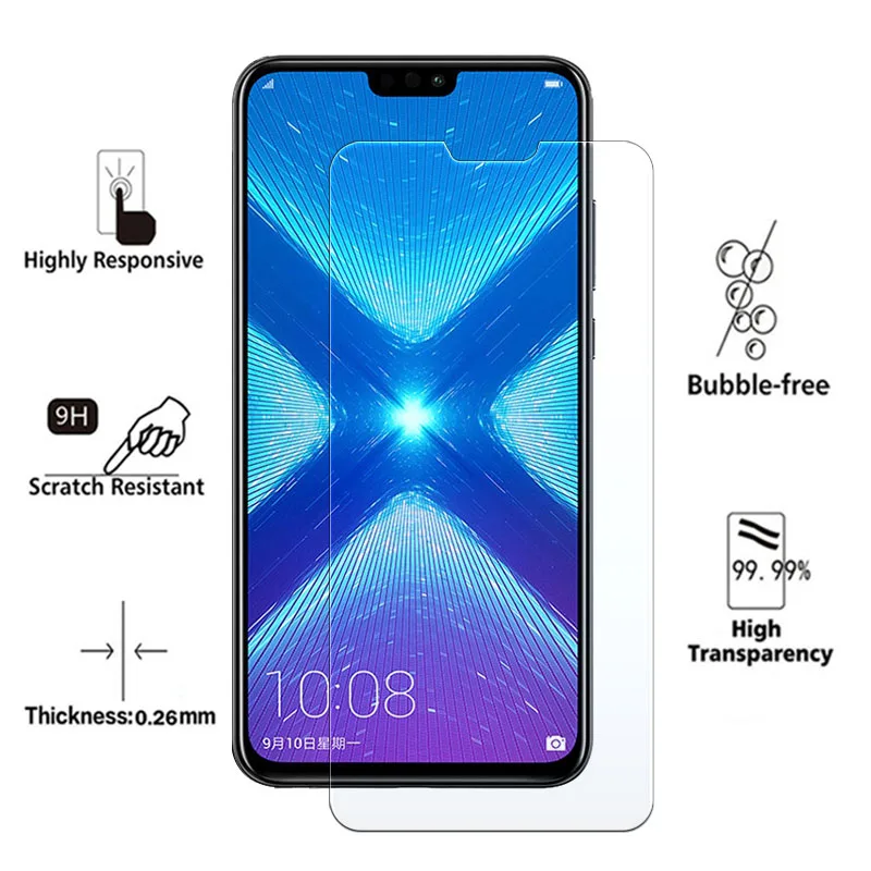 0 3 мм закаленное стекло для Huawei Nova Honor 9 Lite 8X 7X 8C защитное 9H чехол на Hauwei 3i 4 3E экран
