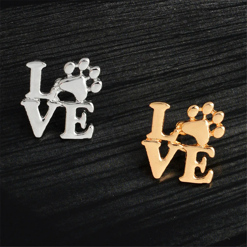 1x Fashion Love Paw Print Pins Pawprint Brooch Puppy Love Gifts Pet Memorial Jewelry Keepsake Jewelry for Women