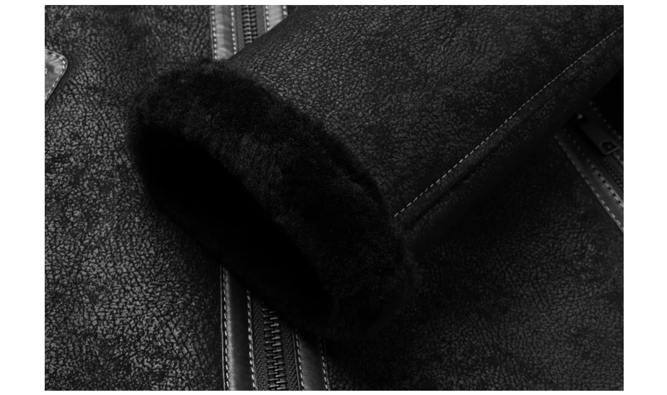 Высокое качество Оригинальные Дубленки пальто Для мужчин Кожаная куртка Для мужчин зимние теплые Для мужчин с натуральной кожаные пальто