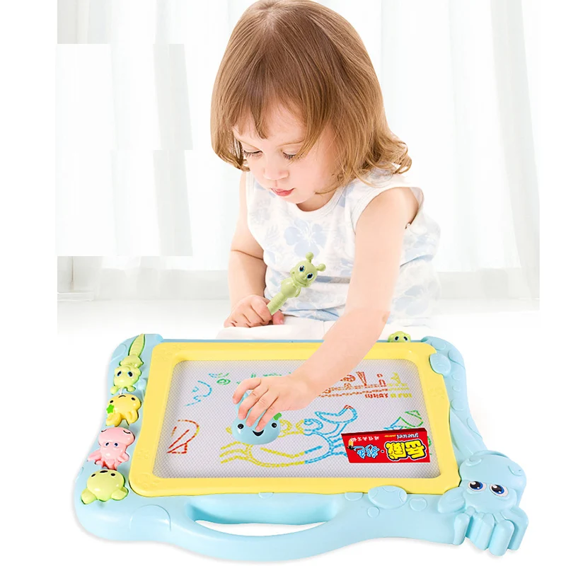 

L Children fun sketching board Maca color magnetic writing board Baby children's educational drawing equipment