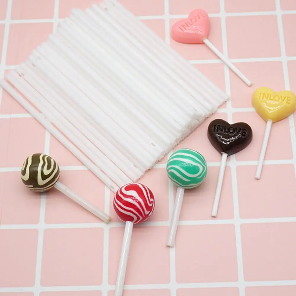 

Solid Core Paper Lollipop Sticks Lolly for Fondant Candy Chocolate Cake Pop Cupcakes Making Mould 100/200 pcs