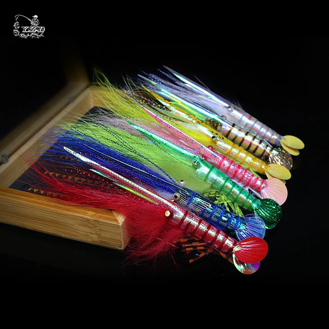 Yazhida Saltwater Fly Fishing Tarpon Flies Ultra Realistic Shrimp