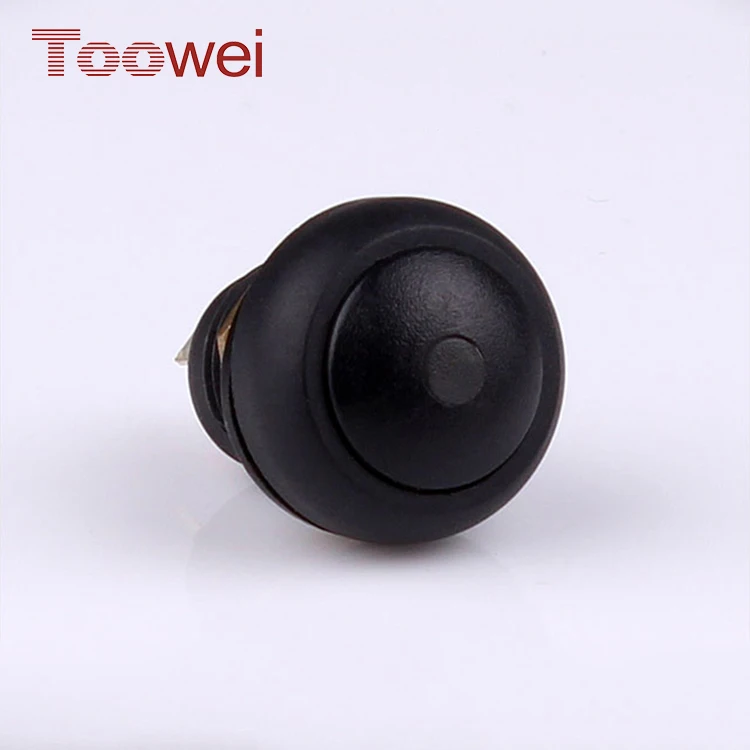 

5 pieces 5A 250VAC Factory Supply black Momentary and latching 12mm IP67 LED Water Resistant Button Electric Switch