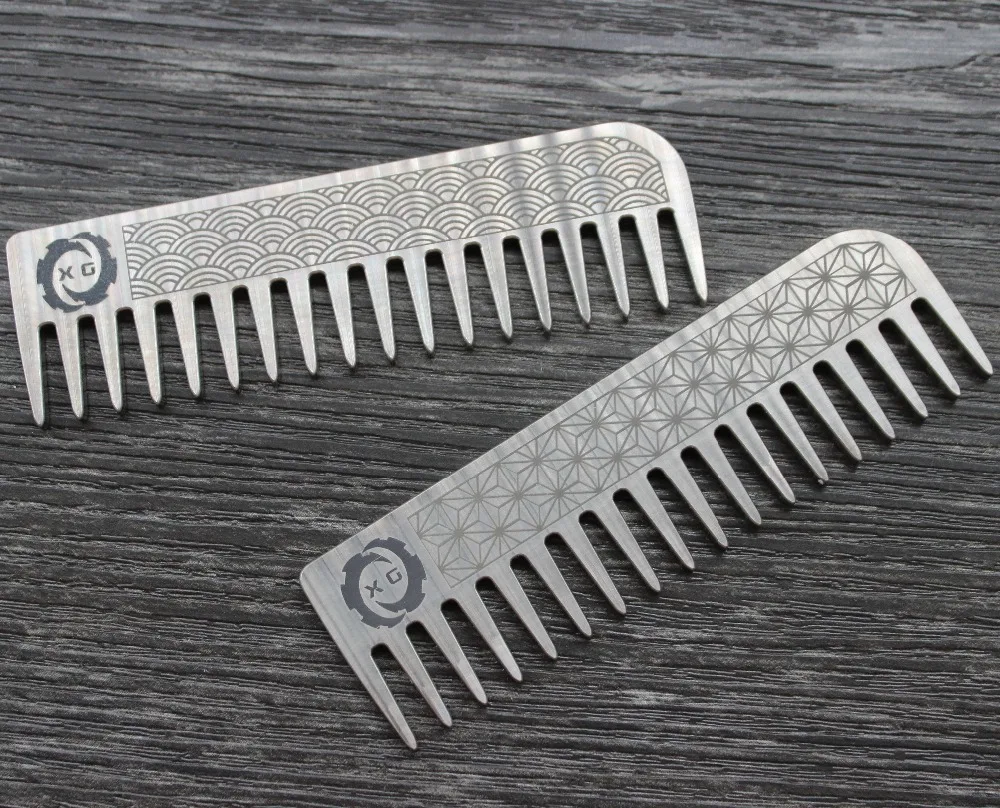 

Precise CNC Production Titanium EDC Comb Light Weight No Static Electricity No Anaphylaxis Everydaycarry Personality Tool Comb