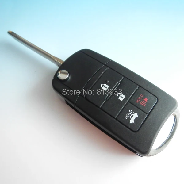 PREISEI 10 шт./лот 3+ 1 кнопки автомобиль модифицированный пульт дистанционного флип ключ Чехлы Fob для Toyota Camry