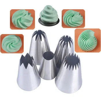 

5Pcs Icing Pipe Nozzle Cake Decorating Set Gummy Decoration Baking Tools Kitchen Gadgets