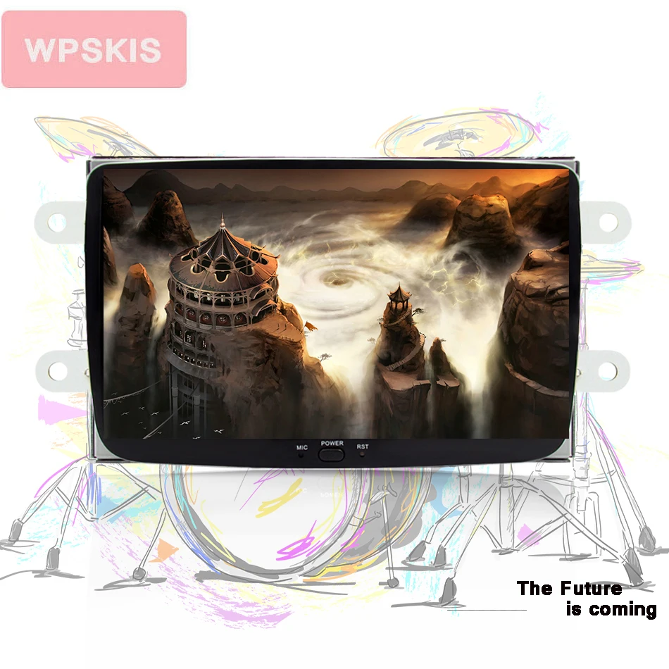 

8'' IPS HD capacitive screen car radio audio multimedia pc tape unit gps navigation For Dacia Sandero Duster 2013+ CarPlay swc