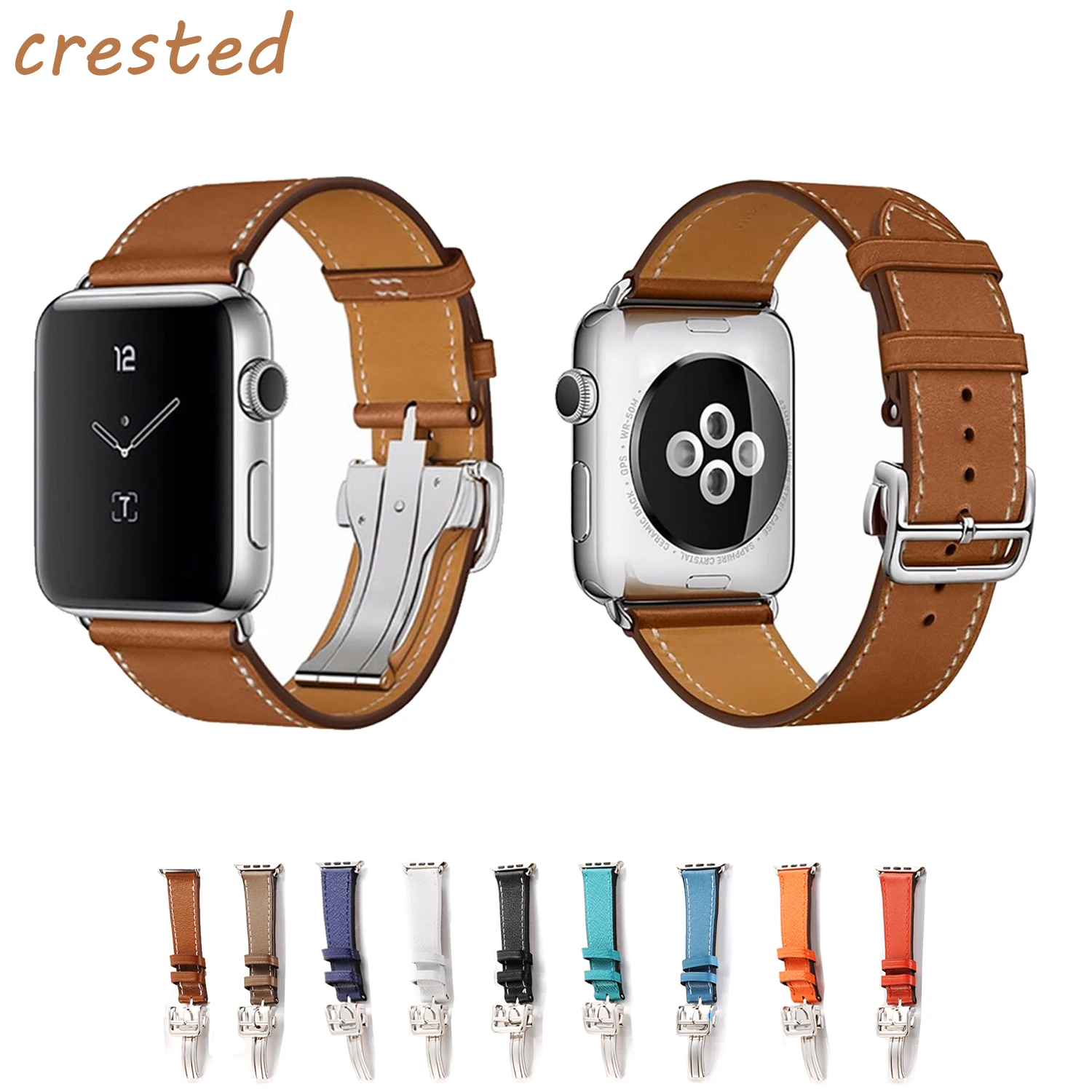 Ремешок кожаный для apple watch band 40 мм 44 42 мм/38 мм|strap for watch|genuine leather strapleather strap |