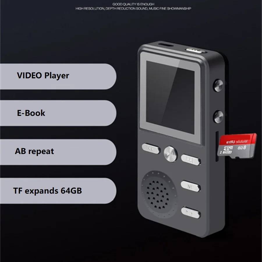 HiFi металлический MP4-плеер встроенный динамик 4 Гб 1,8 дюймов экран воспроизведение 60 часов с электронной книгой аудио медиа видео плеер портативный Walkman
