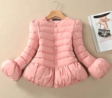 New Han edition Hubble-bubble sleeve lamp sleeve female winter jacket princess dress a-line cotton-padded jacket