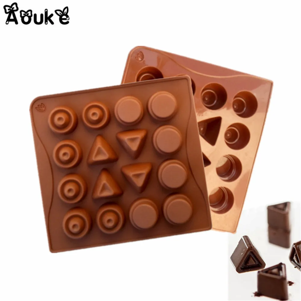 Geometric Shapes Circular Triangles Chocolate Silicone Mold Jelly