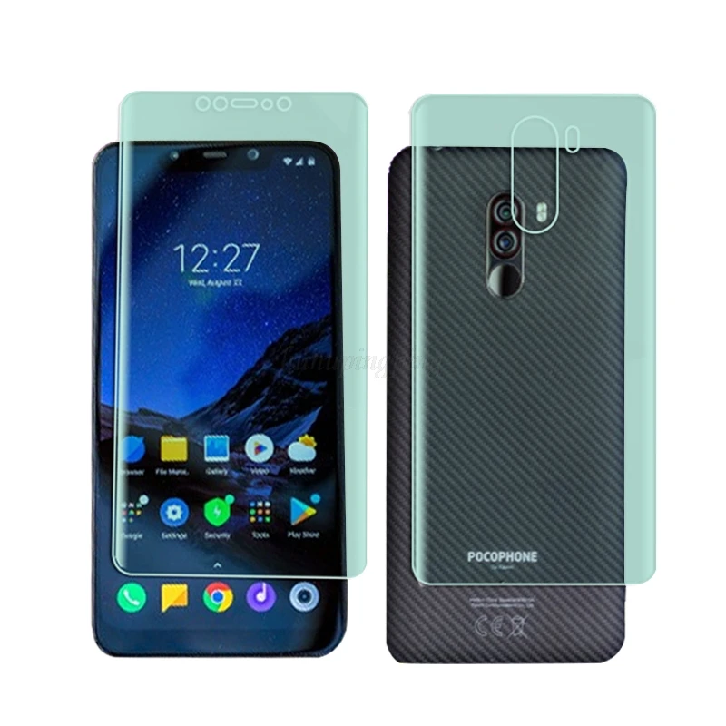Мягкий HD Анти Царапины палец 4D полный корпус Защита экрана для Xiaomi Pocophone F1/Poco F1 6 18