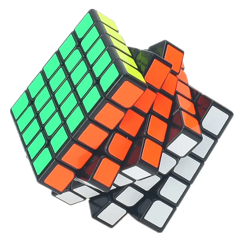 Cubos de Competição Qiyi Mofangge Wushuang Cubo Mágico Velocidade Quebra-cabeça 5x5 Brinquedos Wca Championsh Quadrado Plástico Preto Strickerless 5x5x5 7 Qiyi mofangge wushuang 5x5x5 cubo mágico velocidade