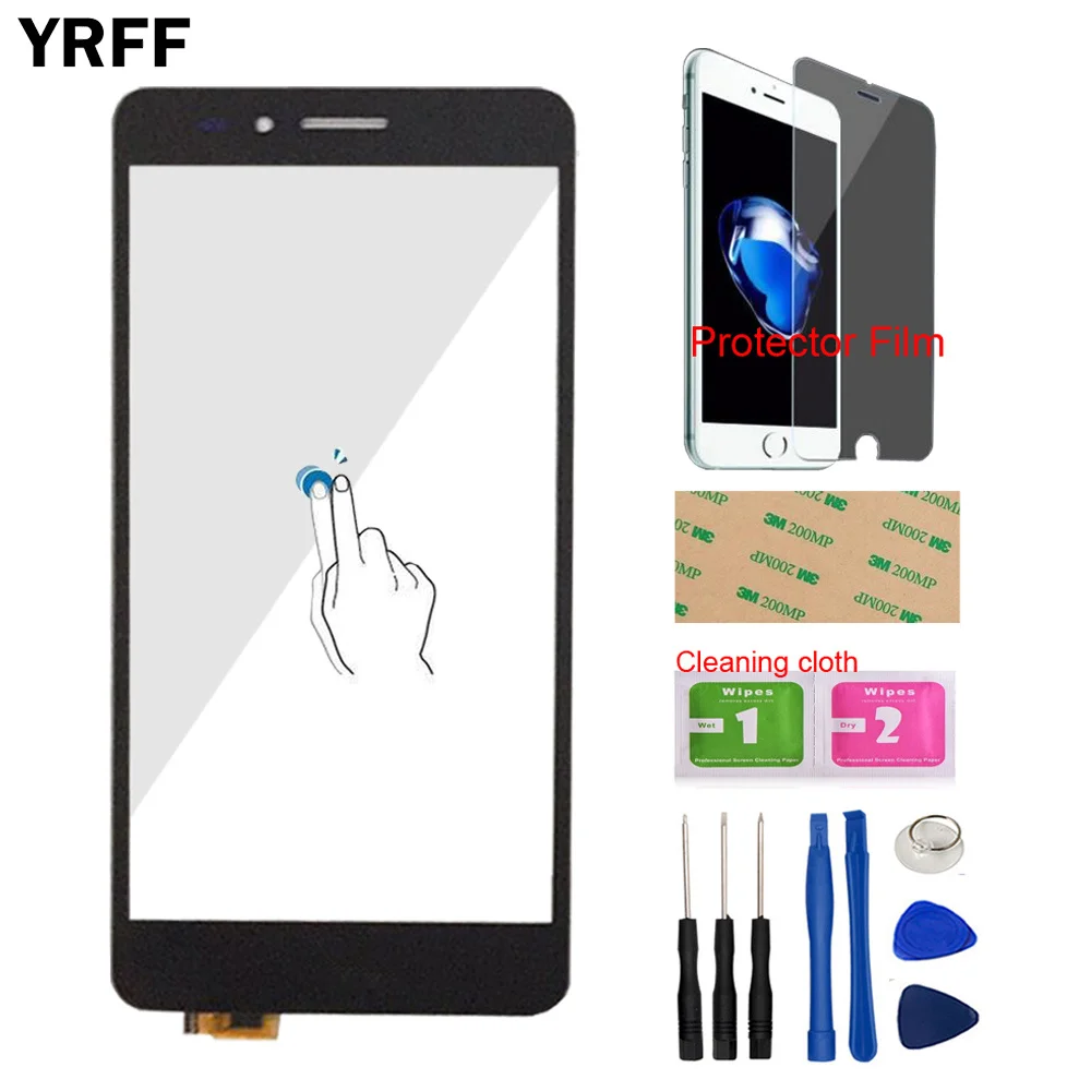 

Mobile Touch Screen Front Glass For HuaWei Honor 5X Touch Screen Touch Digitizer Panel Glass Tools + Protector Film