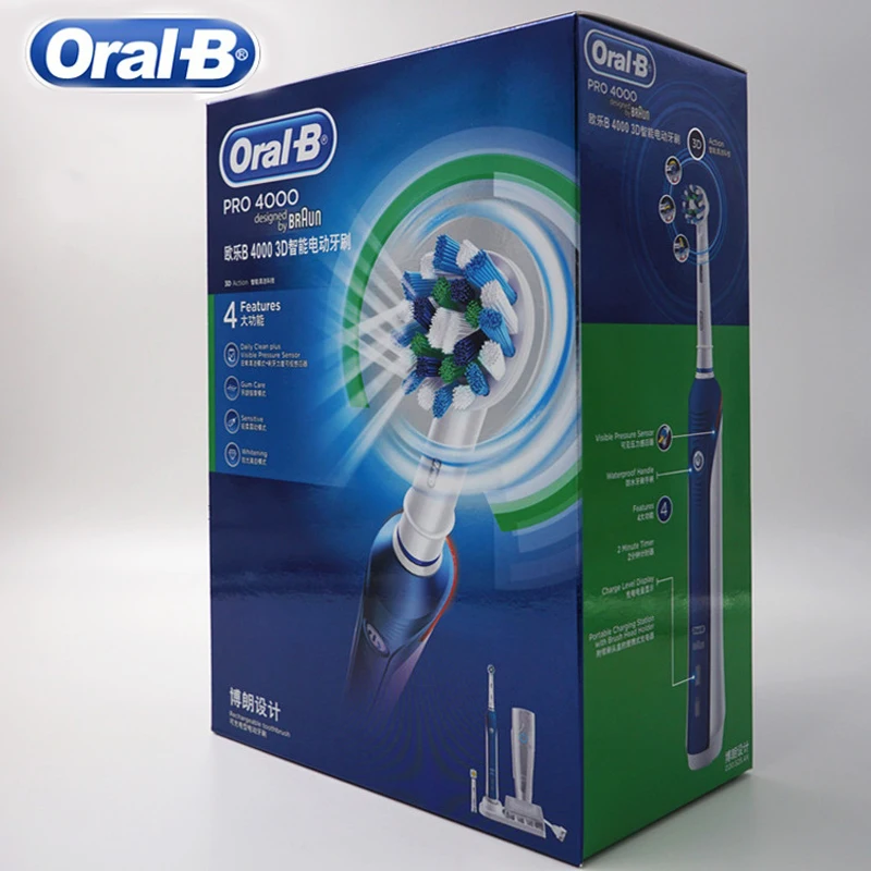 Зубная щетка Oral B аккумуляторная с умным таймером и 4 режимами