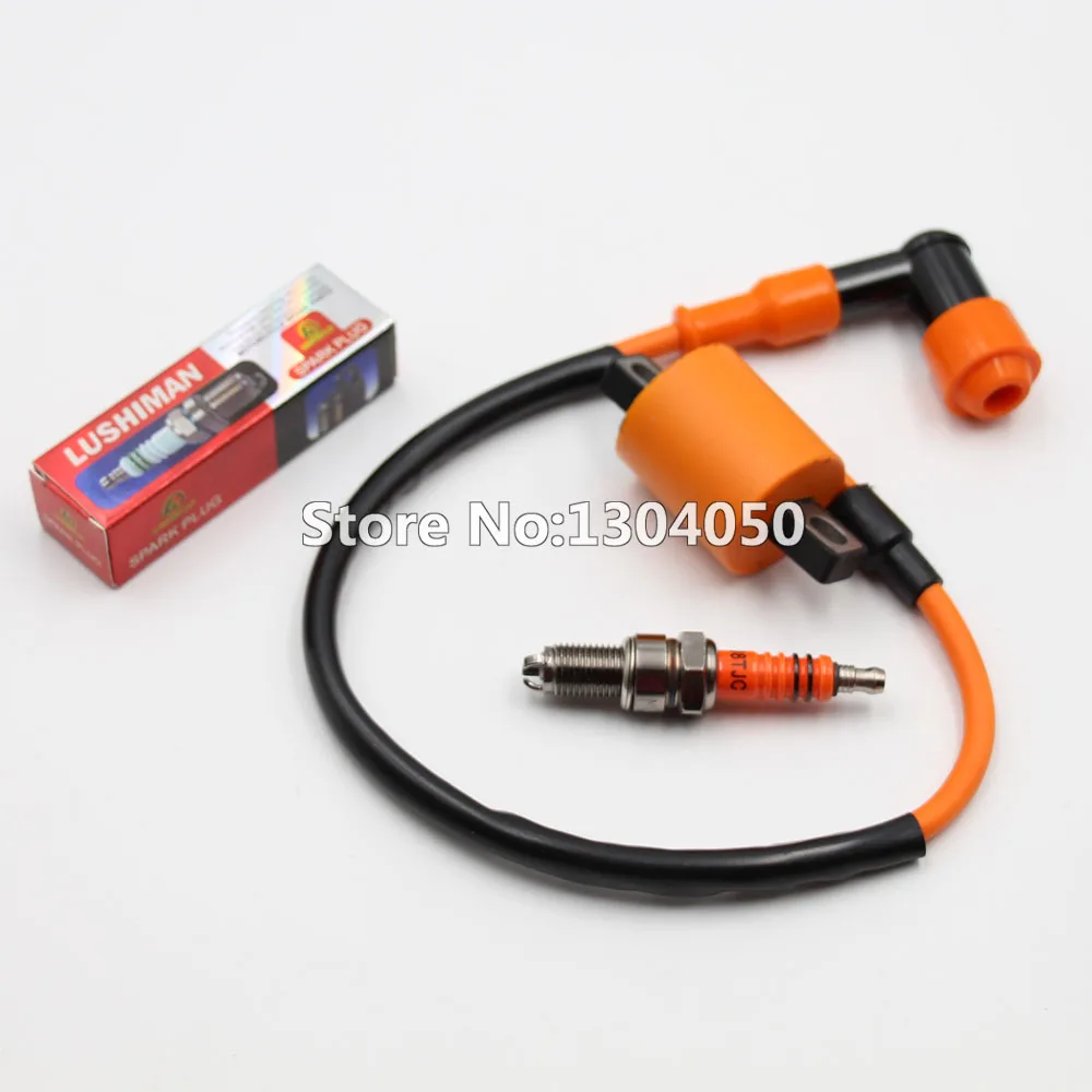 

High Racing Ignition Coil+ 3-Electrode Spark Plug D8TC D8TJC CG 125 150 200 ATV DIRTBIKE new